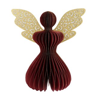 Papieren Engel Glitter 30 cm - Bordeaux