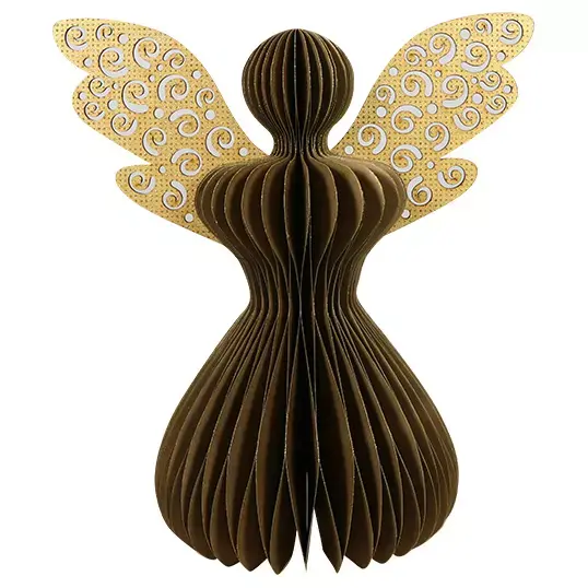 Papieren Engel Glitter 30 cm - Goud