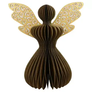 Papieren Engel Glitter 30 cm - Goud
