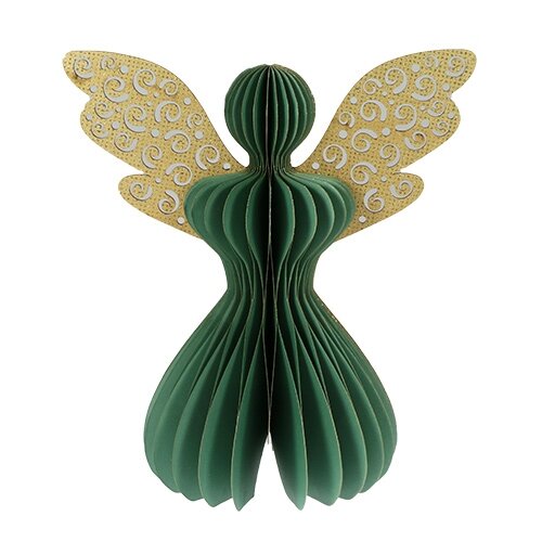 Papieren Engel Glitter 30 cm - Lichtgroen