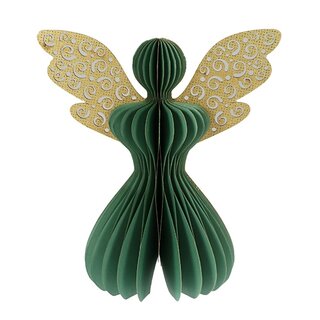 Papieren Engel Glitter 30 cm - Lichtgroen