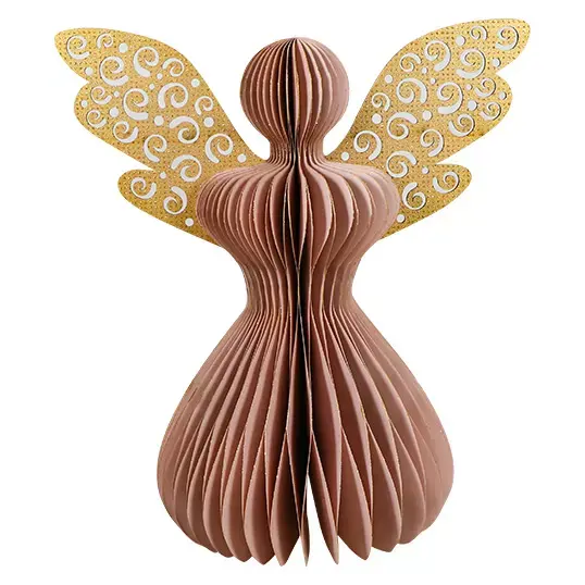 Papieren Engel Glitter 30 cm - Rose Gold