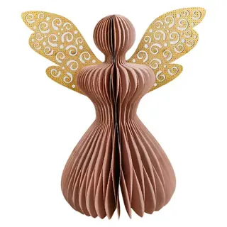 Papieren Engel Glitter 30 cm - Rose Gold