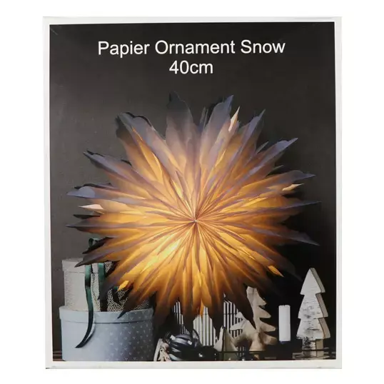 Papier Ornament Snow - 40 cm