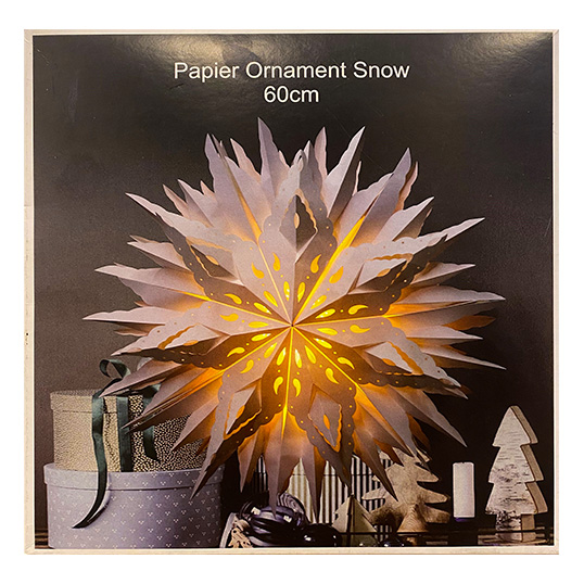 Papier Ornament Snow A - 60 cm