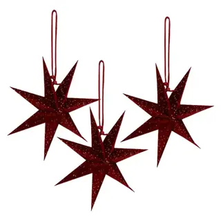 Papier Sterren 3st. 20cm - Maroon