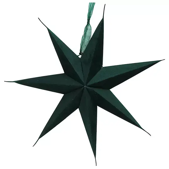 Papier Ster Velvet 60 cm - Groen