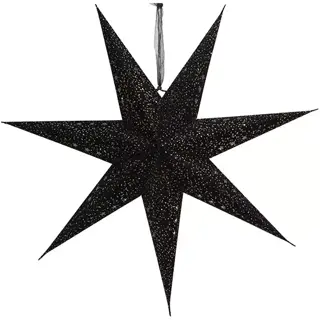 Papier Ster Velvet 75 cm - Zwart