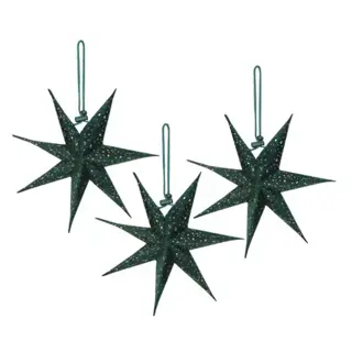 Papier Sterren 3st. 20cm - Groen