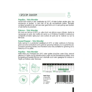 Horti Tops Paprika Yolo Wonder - afbeelding 2