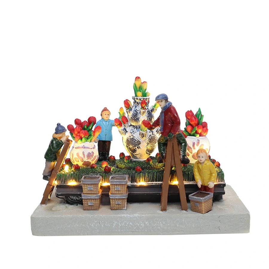 Santaville Bloemenparade Vazen met Tulpen LED