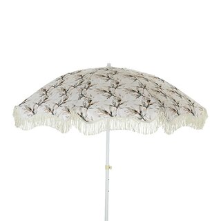 Strandparasol Bloemen Wit - Ø180 cm