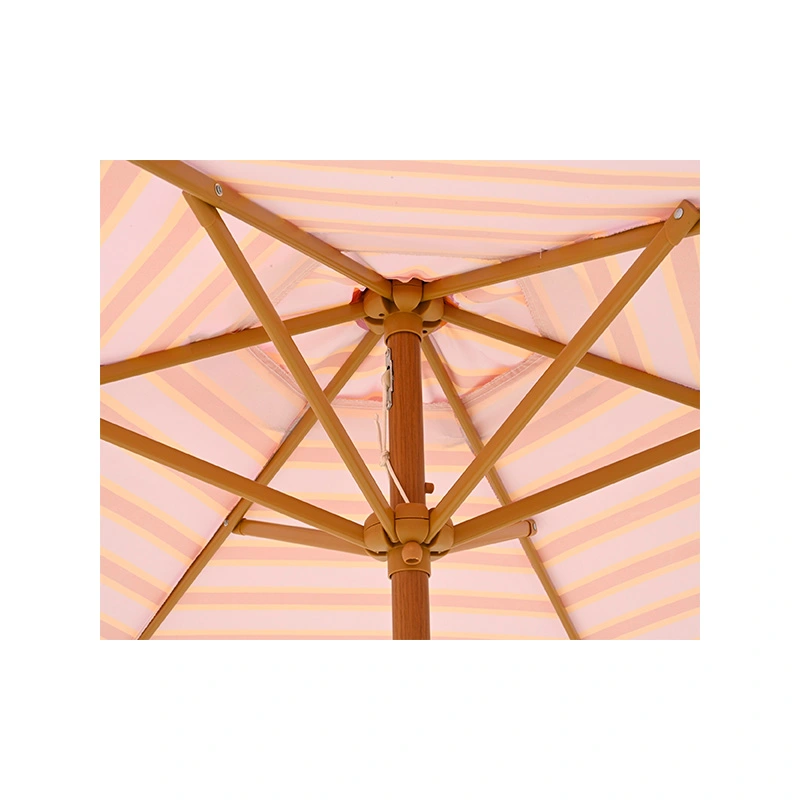 Decoris Parasol Franje Streep Lila - Ø180 cm - afbeelding 3