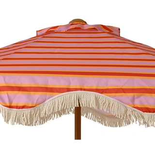 Decoris Parasol Franje Streep Lila - Ø180 cm - afbeelding 4