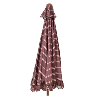 Decoris Parasol Franje Streep Maroon - Ø220 cm - afbeelding 2