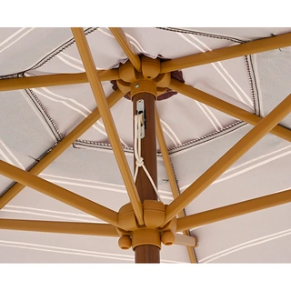 Decoris Parasol Franje Streep Maroon - Ø220 cm - afbeelding 3