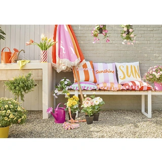 Decoris Parasol Franje Streep Multi - Ø220 cm - afbeelding 3