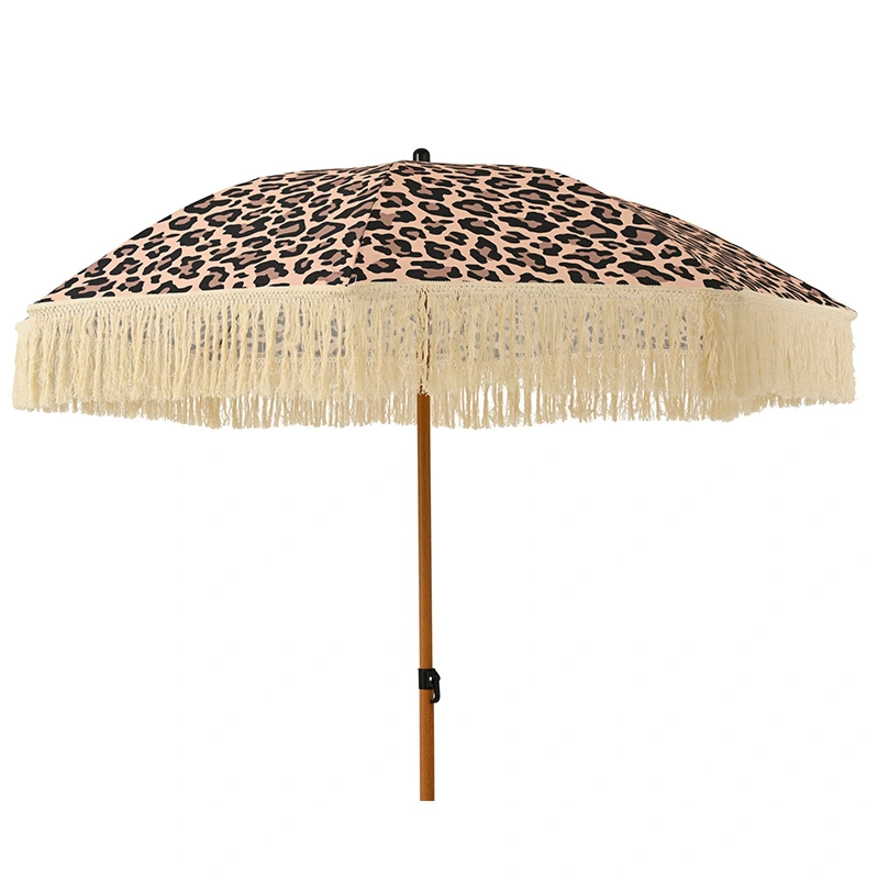 Decoris Parasol Franje Panter - Ø180 cm - afbeelding 1