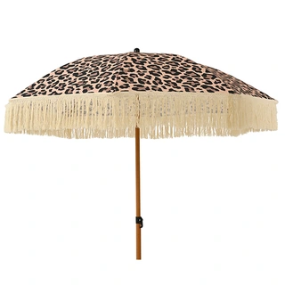Decoris Parasol Franje Panter - Ø180 cm - afbeelding 1