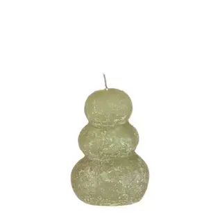 Pebble Candle D7xH9,5 cm - Groen - afbeelding 1