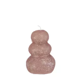 Pebble Candle D7xH9,5 cm - Taupe - afbeelding 1