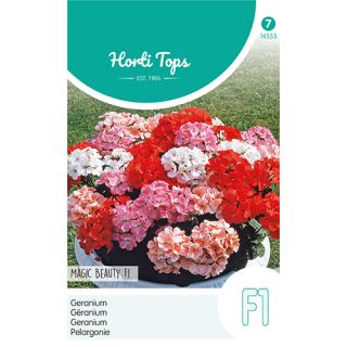 Horti Tops Pelargonium, Geranium Magic Beauty F1 gemengd - afbeelding 1