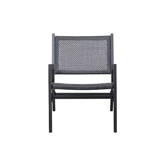 Woood Pem Fauteuil met Armleuning Aluminium Zwart - afbeelding 5