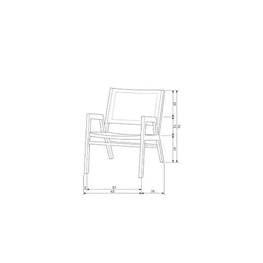 Woood Pem Fauteuil met Armleuning Aluminium Zwart - afbeelding 8