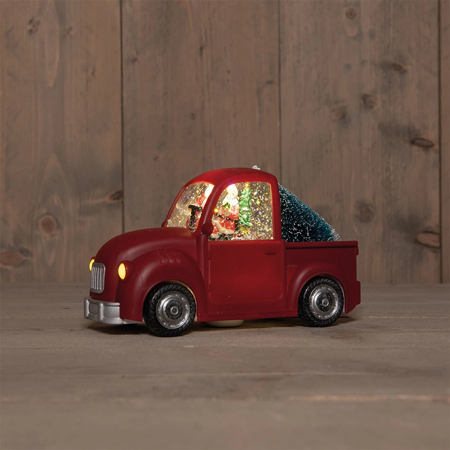 LED Auto met Glitterwater - 22,5x10x14 cm - afbeelding 1
