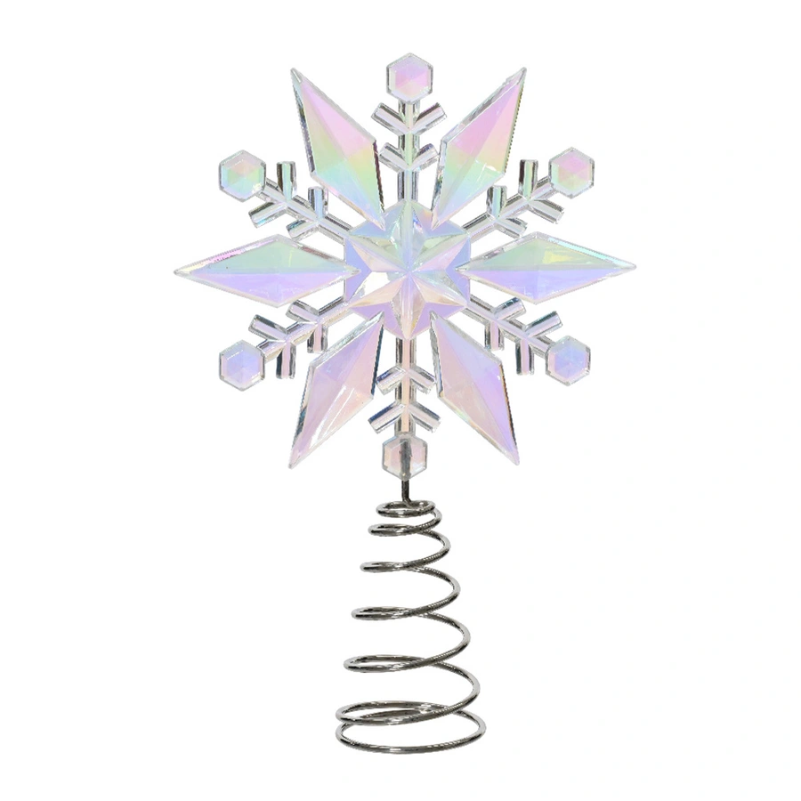 Piek Sneeuwvlok 22,5 cm - Transparant