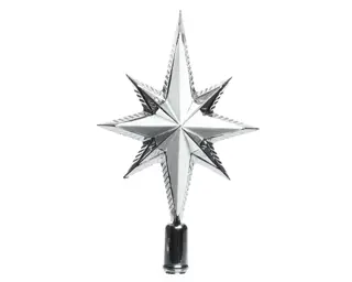 Piek Kerstster Glitter - Zilver