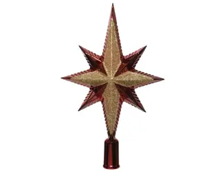 Piek Kerstster Glitter - Ossenbloed