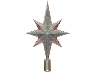 Piek Kerstster Glitter - Poederroze