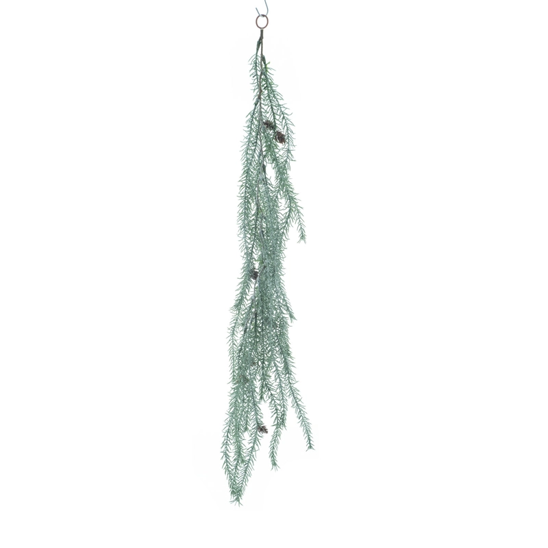 Kunsttak Hanger Pine Sanna With Cone Wit/Groen - 71 cm