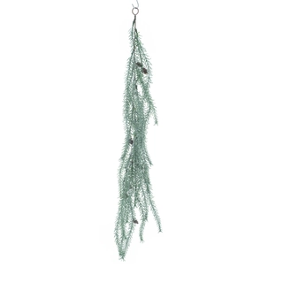 Kunsttak Hanger Pine Sanna With Cone Wit/Groen - 71 cm