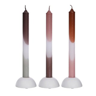 Dip Dye Candles Set 3 st. - Pink/Olive - afbeelding 2