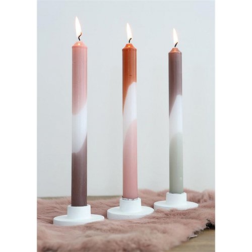 Dip Dye Candles Set 3 st. - Pink/Olive - afbeelding 6