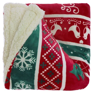 Unique Living Plaid Bing 130x160cm - Rood/Groen