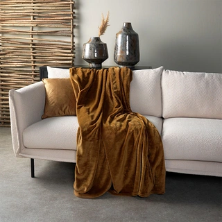 Dutch Decor Plaid Charlie 200x220 cm - Tobacco Brown - afbeelding 3