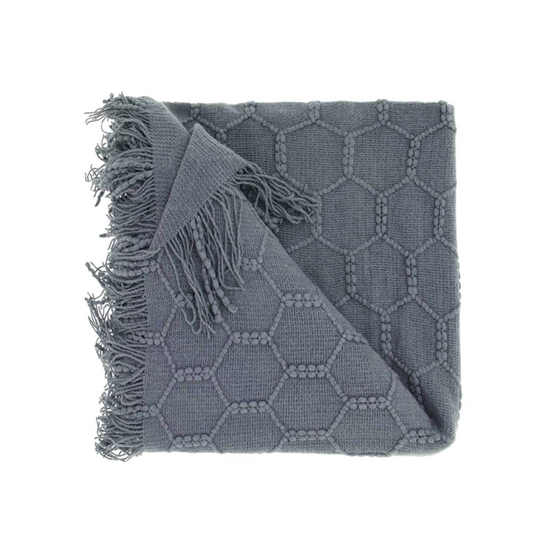 Unique Living Plaid Fee 127x152 - Dark Grey