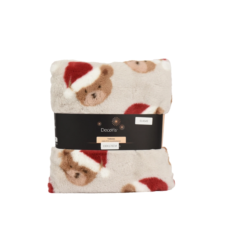 Kerstplaid Beertjes - afbeelding 1