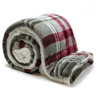Unique Living Larsson Plaid 150x200cm - Grey/Red