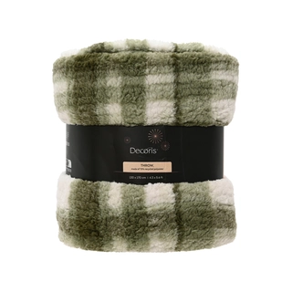 Kerstplaid Ruit groen