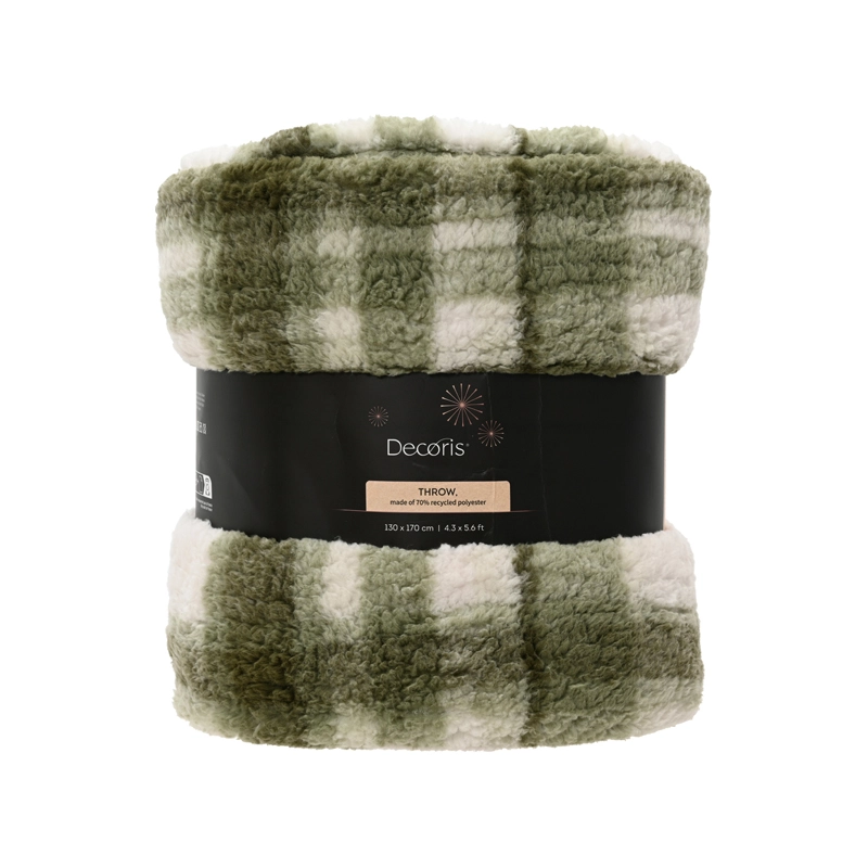 Kerstplaid Ruit groen - afbeelding 1
