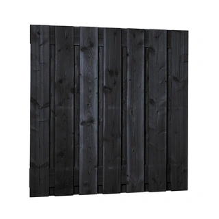 Douglas Plankenscherm Fijnbezaagd Zwart Gedompeld 19 mm - 180x180 cm