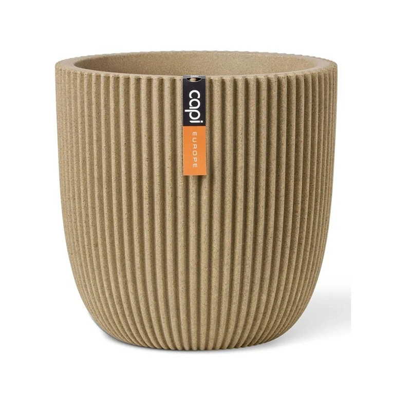 Capi Bloempot Bol Groove Ø43x41 cm - Beige