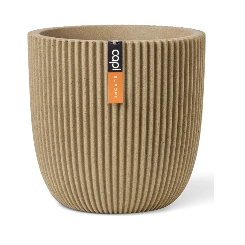 Capi Bloempot Groove Ø54x52 cm - Beige