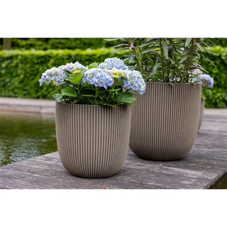 Capi Bloempot Bol Groove Ø54x52 cm - Taupe - afbeelding 2