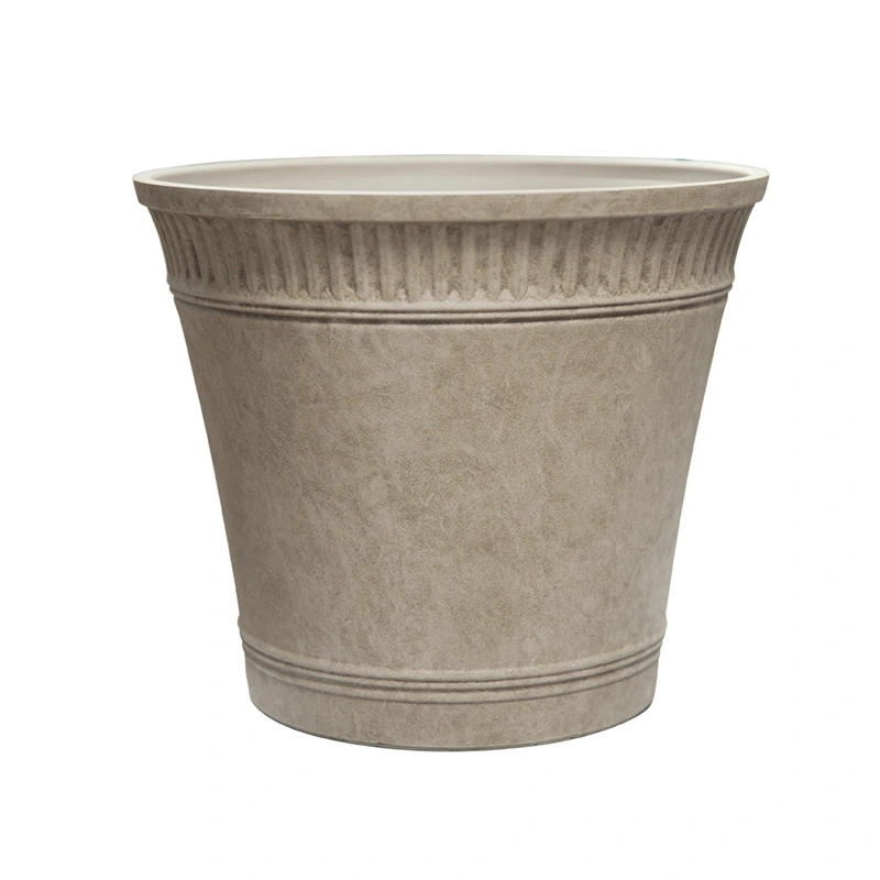 Kunststof Bloempot Rib Rond Vintage Clay - Ø44x38 cm