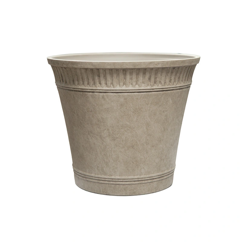Kunststof Bloempot Rib Rond Vintage Clay - Ø35x30 cm